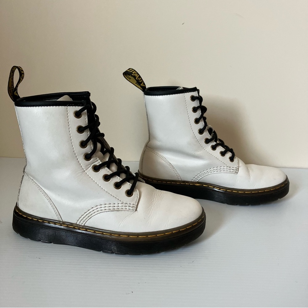 Dr. Martens Women’s Zavala White Combat Boots size 6 - Picture 7 of 11